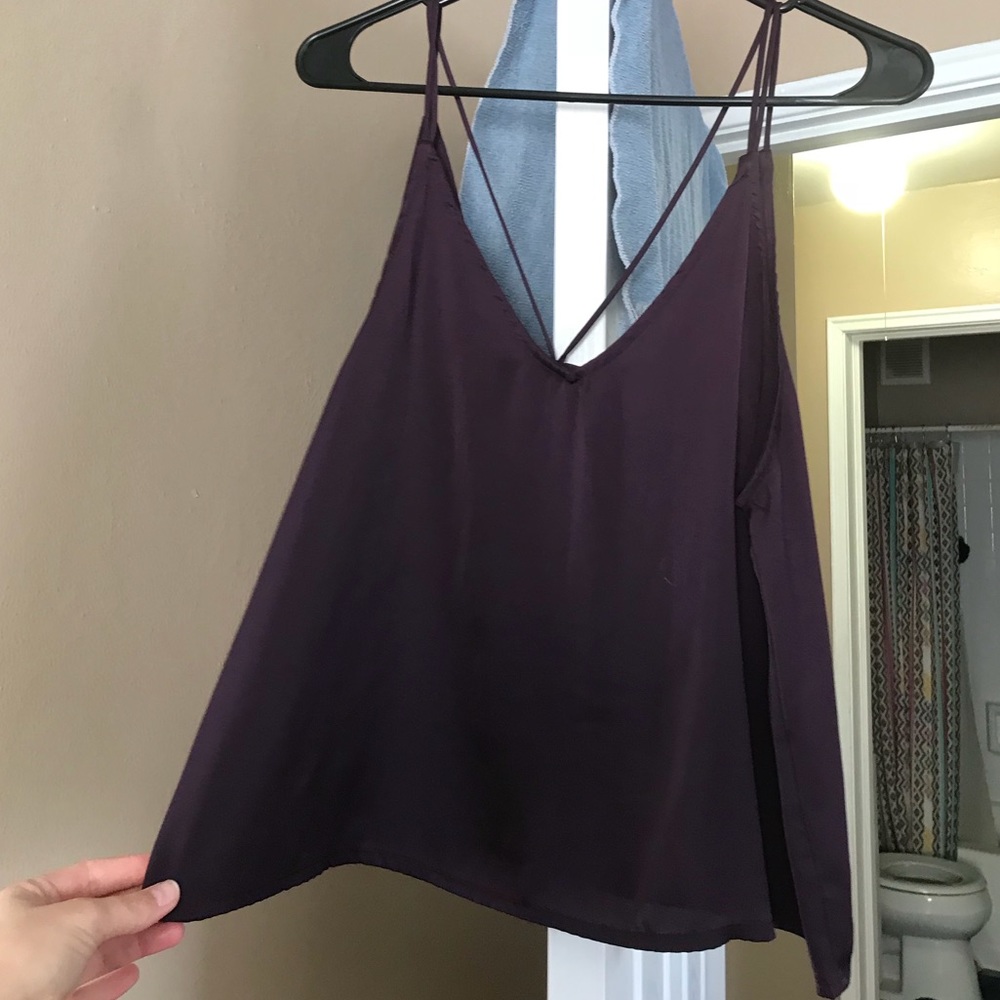 Silk purple tank top
